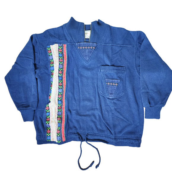 Vintage Paris Sports Club Pullover Sweater with Embroidered Detail, SmallF - Picture 1 of 11